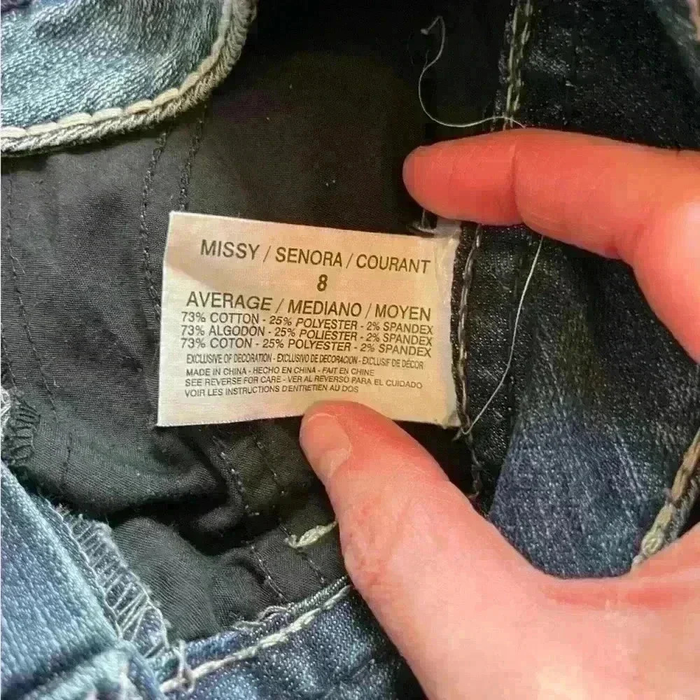 Nine West Jeans Date Night Fit Missy 8/29, EUC, Thick Stitch, Embroidered Pocket - Picture 12 of 14